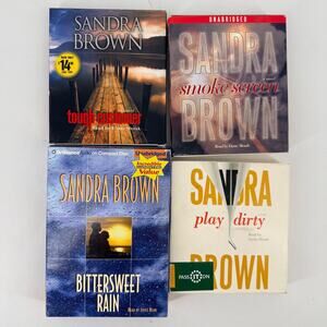 Sandra Brown Audiobook CD Lot 4 Tough Customer Smoke Screen Play Dirty Rain